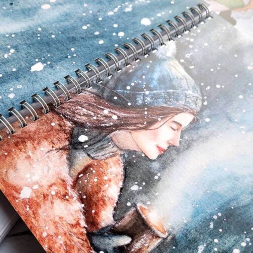 zápisník s motivem obrazu Zimní nálada