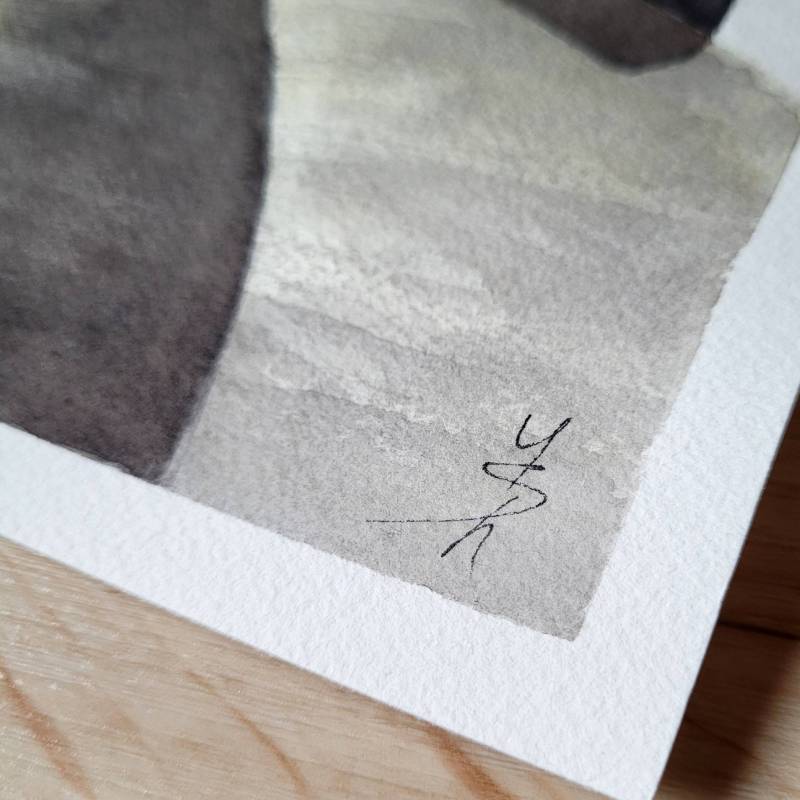 akvarelový obraz Poslední kousek přírody podpis