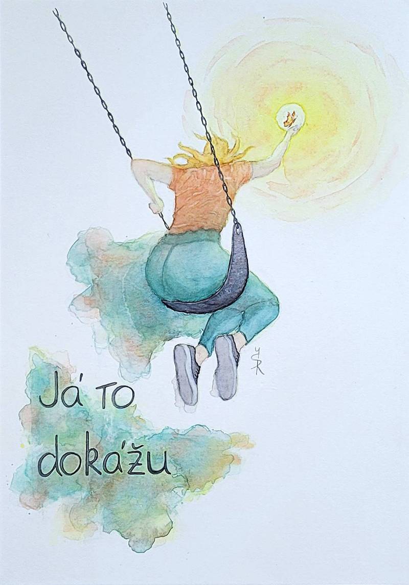 Akvarelový obraz Víra