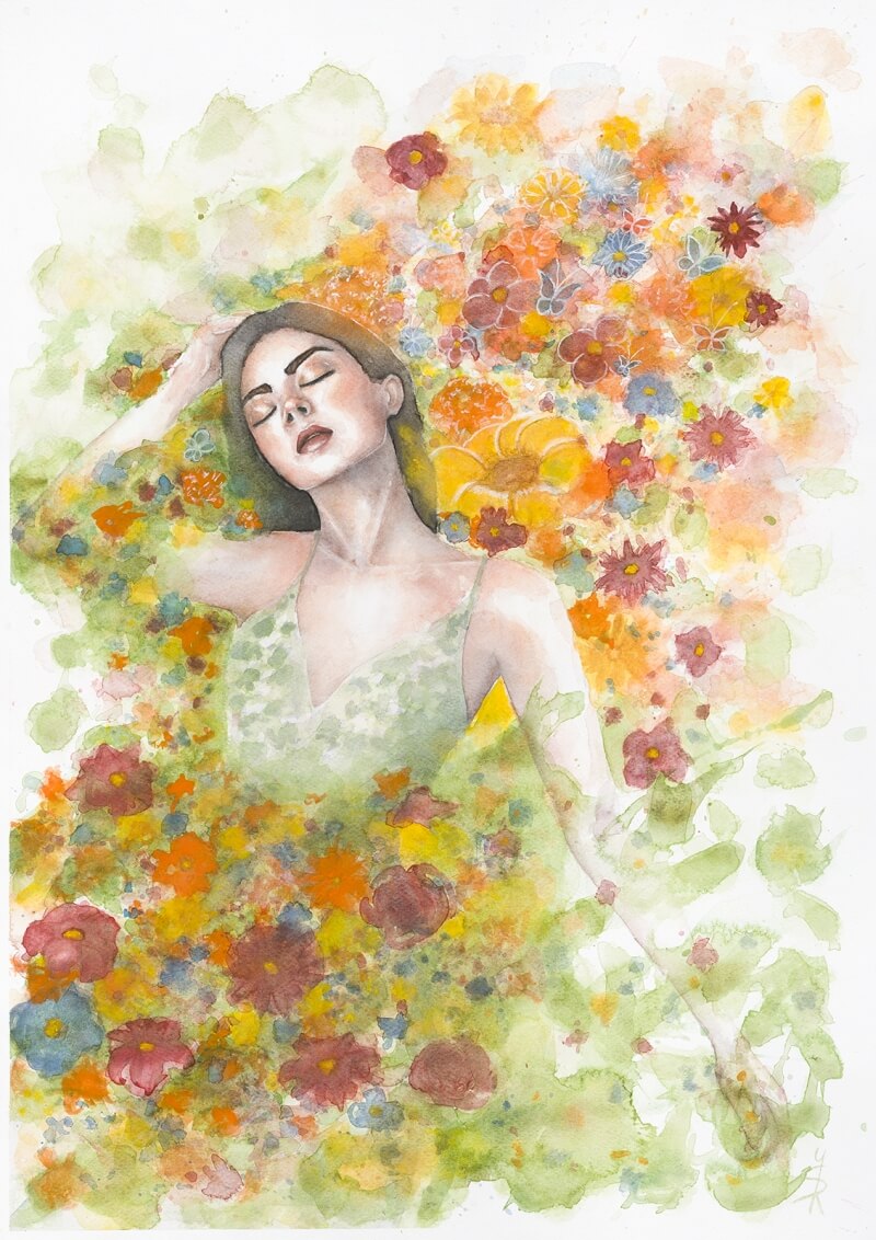 Autorský akvarelový obraz Autosugesce